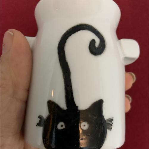 Porcelaine Pot A Lait Chat Queue Les Petits Vagabonds